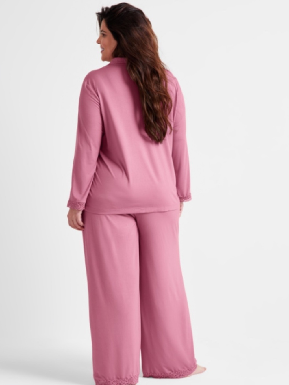 State of Day Women's Collared Knit Pajama Set, Top & Bottom, M, Berry Breeze NWT - Picture 3 of 3